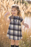 TARTINE ET CHOCOLAT SS DOUBLE BREASTED PLAID DRESS