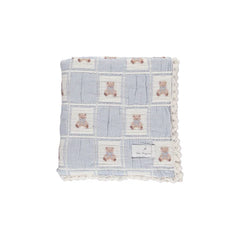 BEBE ORGANIC TEDDY PATCHWORK BLANKET