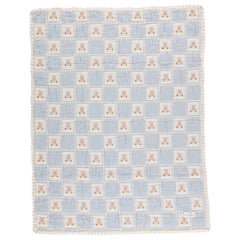 BEBE ORGANIC TEDDY BEAR PATCHWORK BLANKET