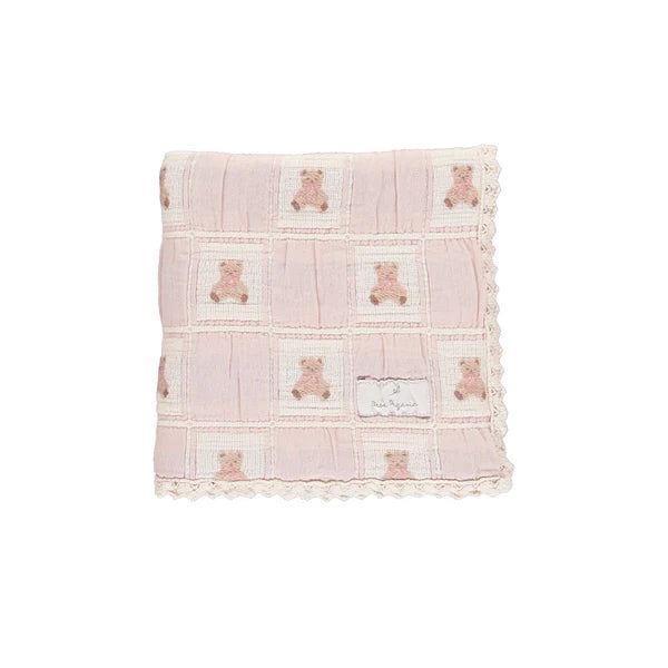 BEBE ORGANIC TEDDY PATCHWORK BLANKET