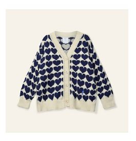 WYNKEN HEART PRINT CARDIGAN