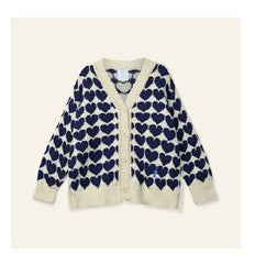 WYNKEN HEART PRINT CARDIGAN