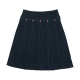 FROO STYLE THEA PLEATED DENIM SKIRT