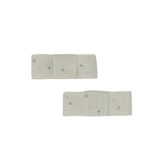 BANDEAU MINI BOW CLIP SET FLORAL LINEN