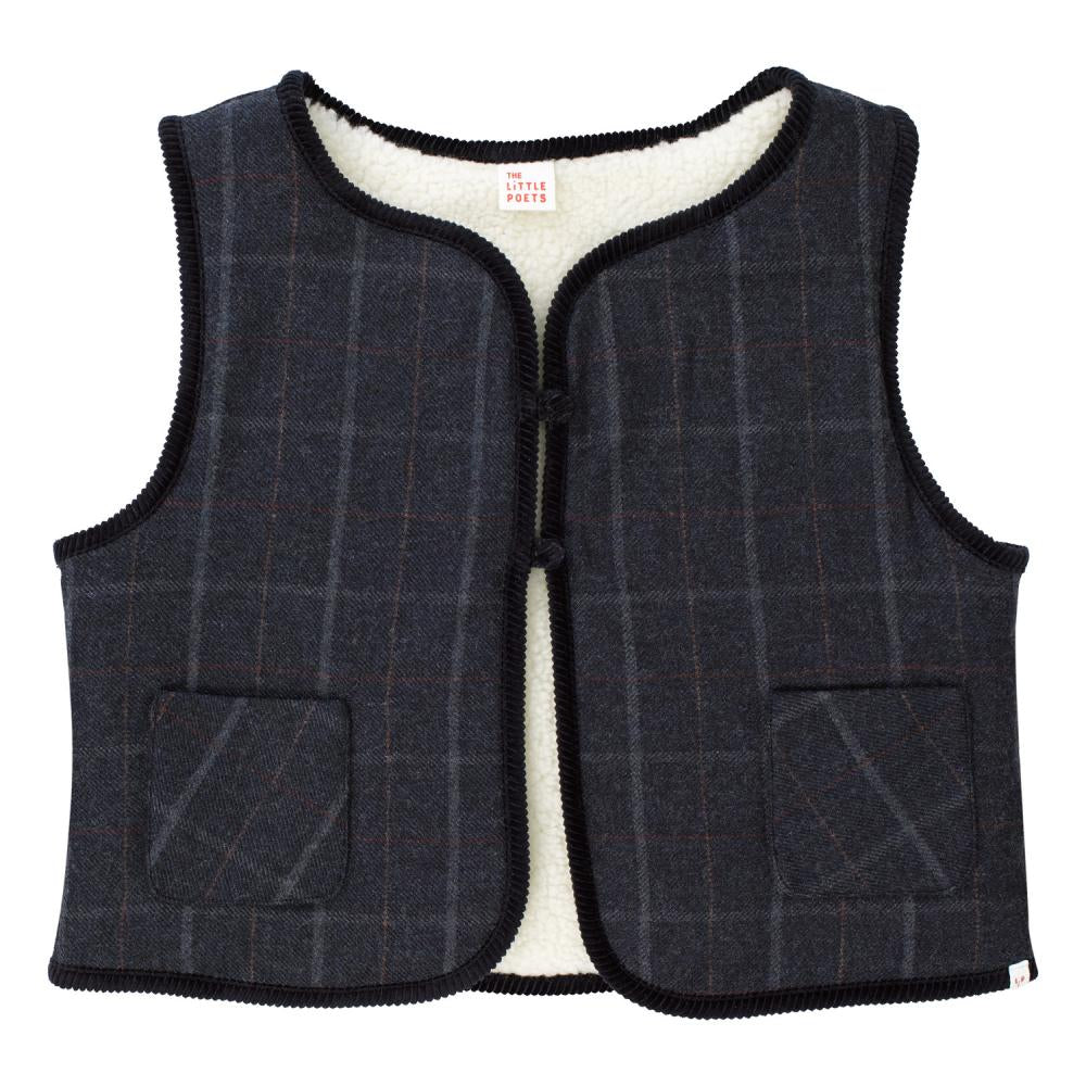 THE LITTLE POETS TITO PLAID VEST