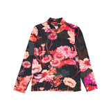 CHRISTINA ROHDE FLORAL MOCKNECK TOP