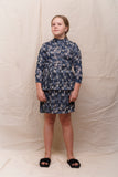 CHRISTINA ROHDE LINE PRINT DRESS