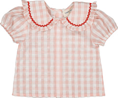LOUIS LOUISE 2PC GINGHAM RIKRAK TOP AND BLOOMER SET