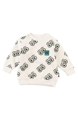 LOUD APPAREL "PEOPLE" LOGO EYES ALLOVER PRINT SWEATER