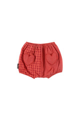 LOUD APPAREL "PORTO"  FLOWER LOGO CHECKED BLOOMERS