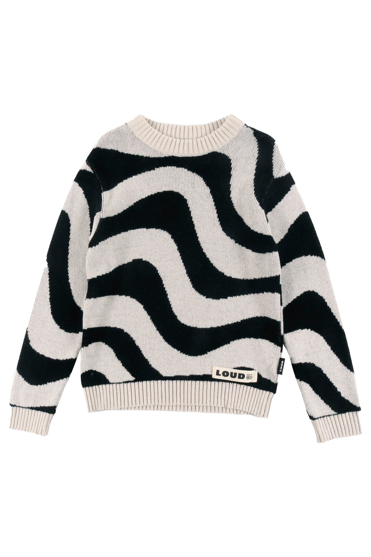 LOUD APPAREL "COOKIES" LOGO TAPE WAVE SWEATER TOP
