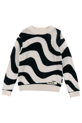 LOUD APPAREL "COOKIES" LOGO TAPE WAVE SWEATER TOP