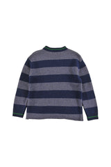 LOUD APPAREL "TRADITION" EMBROIDERED PATCH MOTIF STRIPED SWEATER