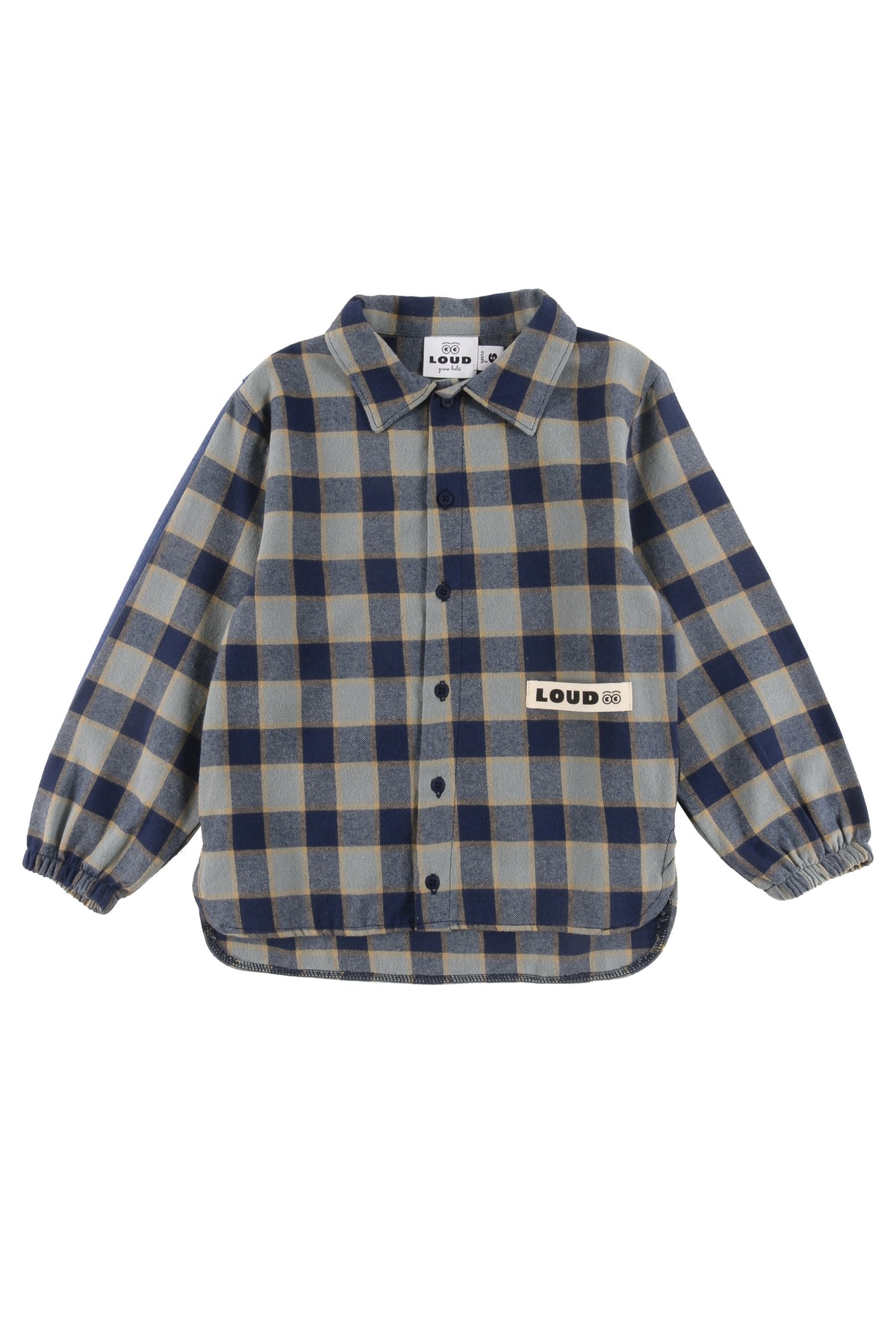 LOUD APPAREL "CLAN" LOGO TAPE CHECKED SHIRT