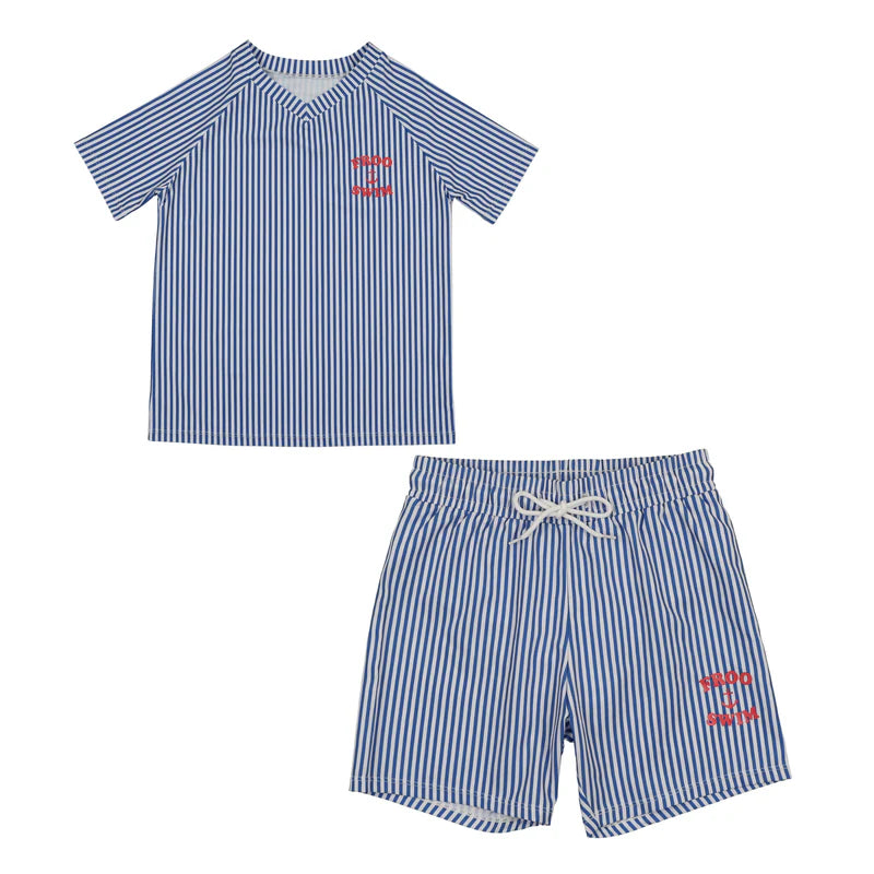 FROO STYLE 2PC JETT STRIPED SWIM SET