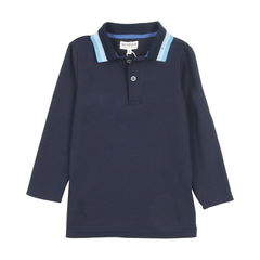 BOPOP SPORT LONG SLEEVE STRIPE POLO
