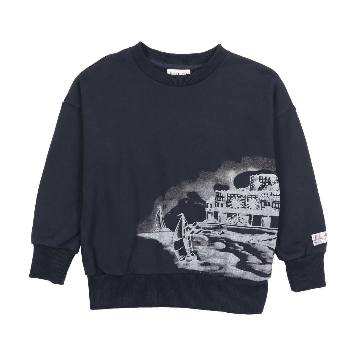 BOPOP SAILBOAT GRAPHIC SWEATSHIRT