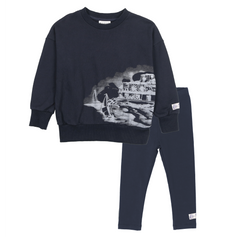 BOPOP 2PC SAILBOAT GRAPHIC SWEATER WITH LEGGING