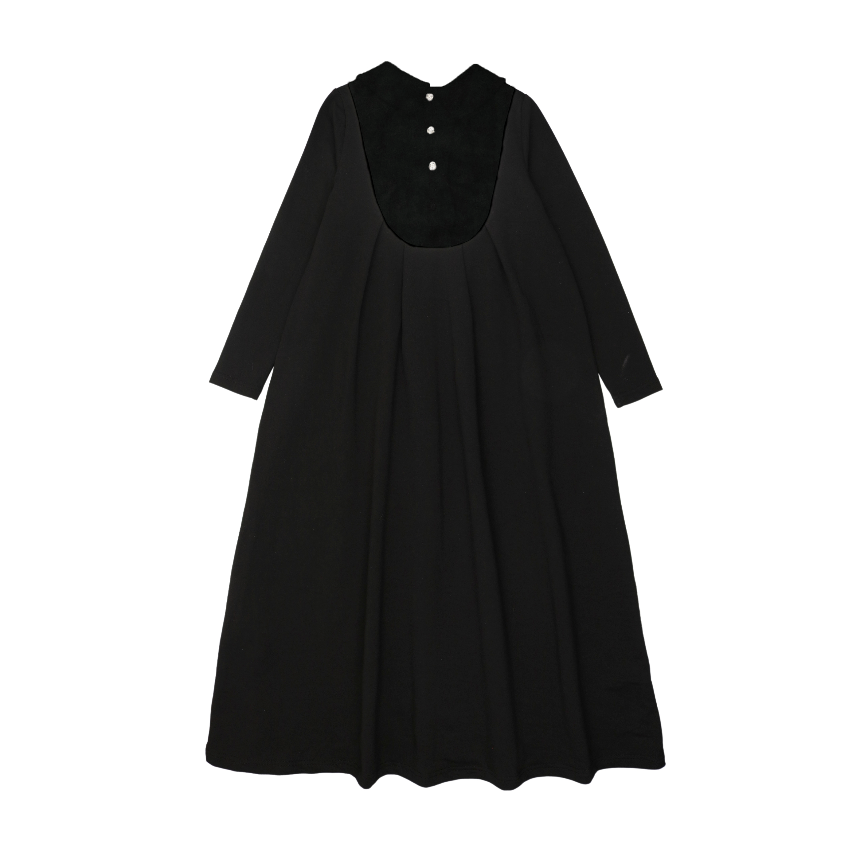 BOPOP VELVET COLLAR MAXI LONG ROBE