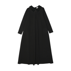 BOPOP VELVET COLLAR MAXI LONG ROBE