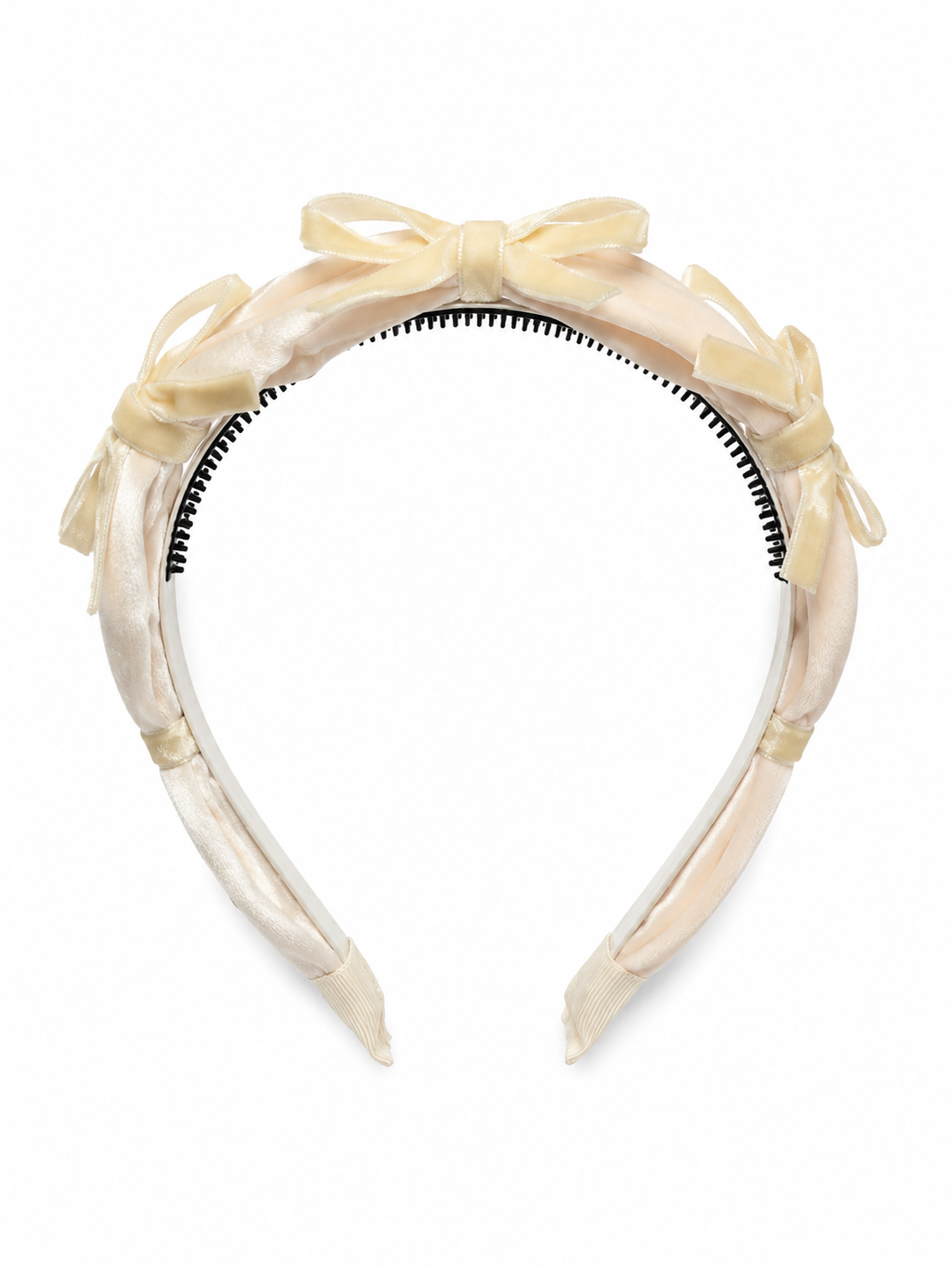 BANDEAU VELVET RIBBON TINY BOWS HEADBAND
