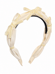 BANDEAU VELVET RIBBON TINY BOWS HEADBAND