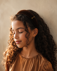BANDEAU VELVET EMBROIDERED CLASSIC HEADBAND