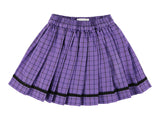 MORLEY 2PC BOW ON CHEST SWEATER WITH PLAID PLEATED SKIRT