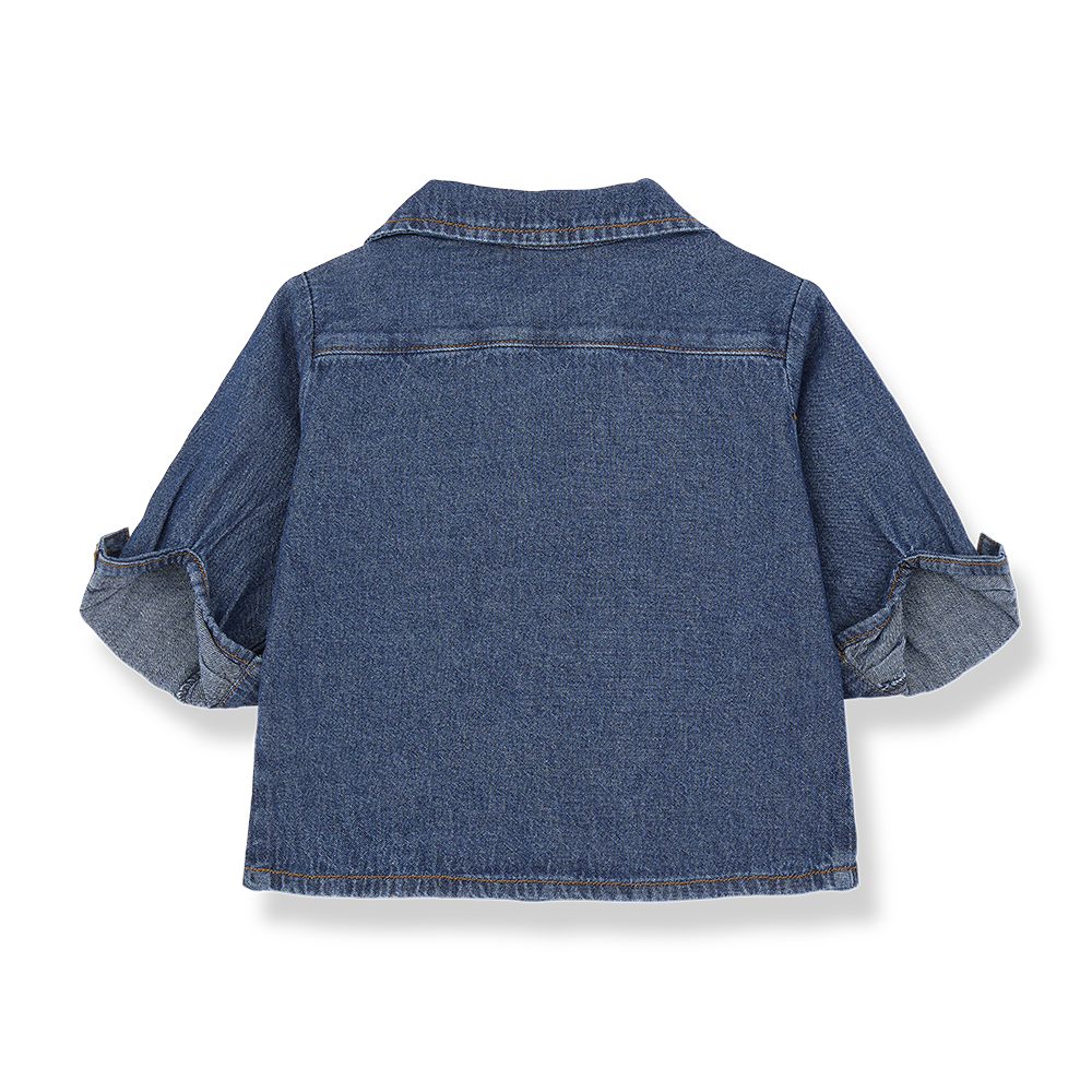 1+IN THE FAMILY DENIM POCKET SHIRT