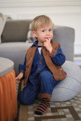 1+IN THE FAMILY DENIM OVERALL