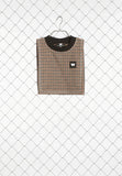 VENERA ARAPU PLAID CROPPED LOGO VEST