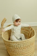 MABEL BEBE 3PC VINES WRAPE FOOTIE W/BEANIE & BLANKET