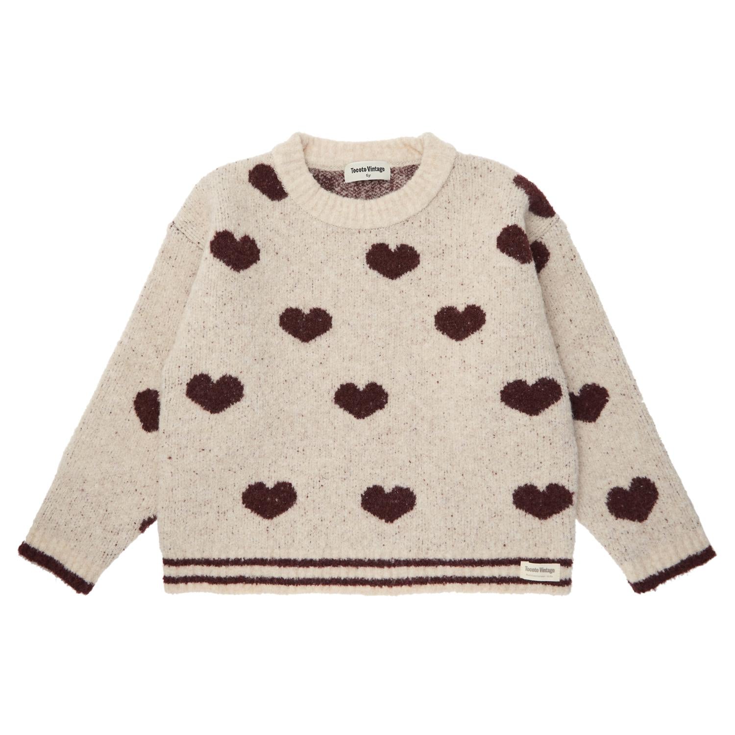 TOCOTO VINTAGE HEART SWEATER