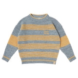 TOCOTO VINTAGE ROUND NECK STRIPED SWEATER