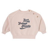 TOCOTO VINTAGE 2PC PLUSH "LOVE MY VINTAGE FAMILY" SWEATSHIRT AND PANT SET