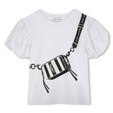 MARC JACOBS SNAPSHOT GARPHIC TEE WITH RUFFLE TEE