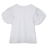 MARC JACOBS SNAPSHOT GARPHIC TEE WITH RUFFLE TEE