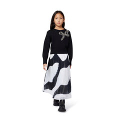 MARC JACOBS ZEBRA MAXI PLEATED SKIRT