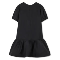 MARC JACOBS LOW WAISTED RUFFLE CEREMONY DRESS WITH BOW GRAPHIC