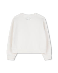MARC JACOBS  EMBROIDERED SEQUINS CHEST FLOWER SWEATSHIRT