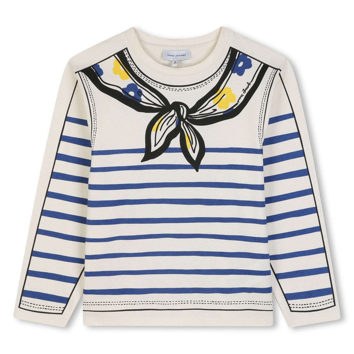 MARC JACOBS LONG SLEEVE STRIPED SAILOR GRAPHIC TEE