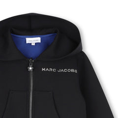 MARC JACOBS HOODED ZIP UP WITH LOGO RHINESTONE