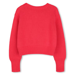 MARC JACOBS PULLOVER KNIT RHINESTONE BOW SWEATSHIRT