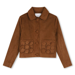MARC JACOBS PETER PAN COLLAR JACKET WITH FLOWER DETAIL POCKET