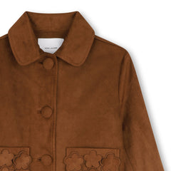MARC JACOBS PETER PAN COLLAR JACKET WITH FLOWER DETAIL POCKET