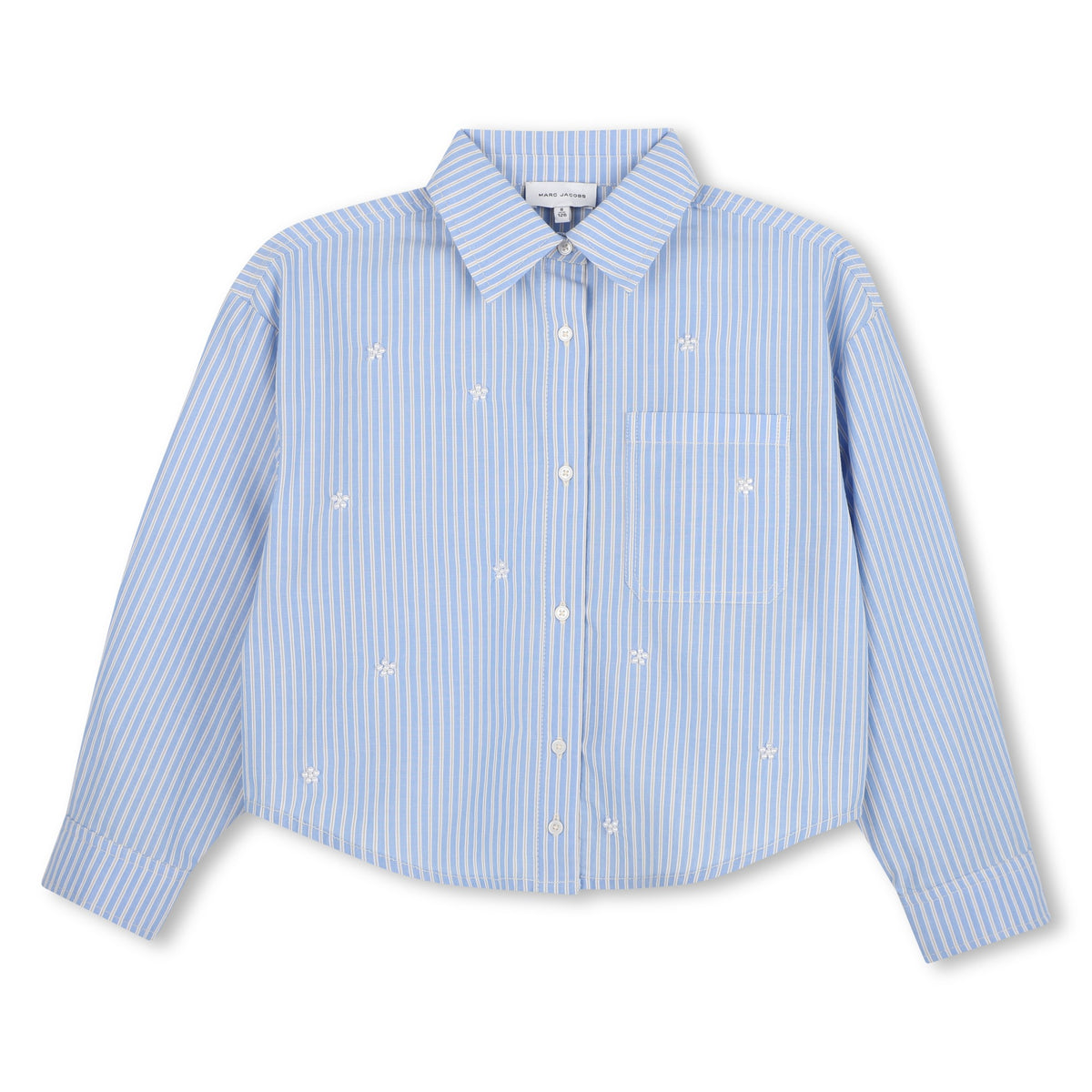 MARC JACOBS STRIPE FLOWER BUTTON DOWN SHIRT