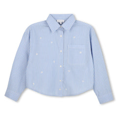 MARC JACOBS STRIPE FLOWER BUTTON DOWN SHIRT
