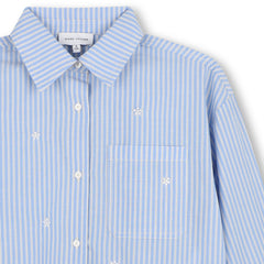 MARC JACOBS STRIPE FLOWER BUTTON DOWN SHIRT