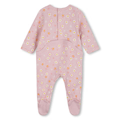 MARC JACOBS 3PC FLOWER PRINT LOGO FOOTIE, BIB & HAT