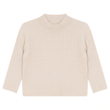 CHARLOTTE & GEORGE MOCK NECK KNIT RIBBED TOP